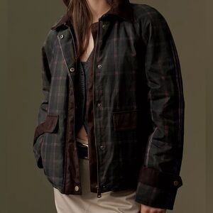 ISO Anthropologie NVLT Waxed Cotton Plaid Jacket